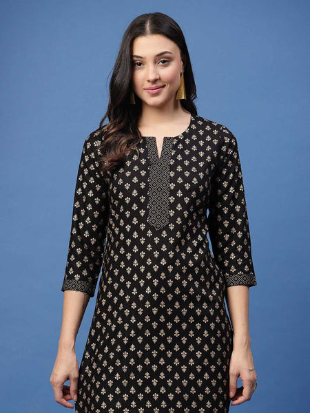 Women Floral Print Straight Kurta