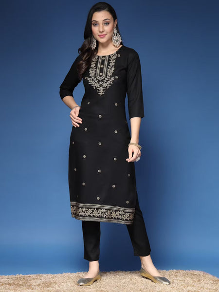Embroidery Straight Kurta Set