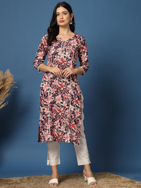 Women Floral Straight Kurta