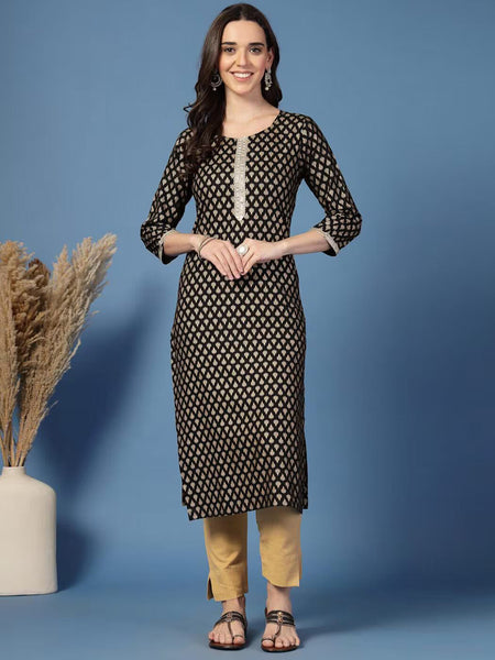 Women Floral Straight Kurta