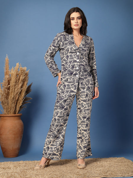 Women’s Shirt Palazzos Co-ords Set