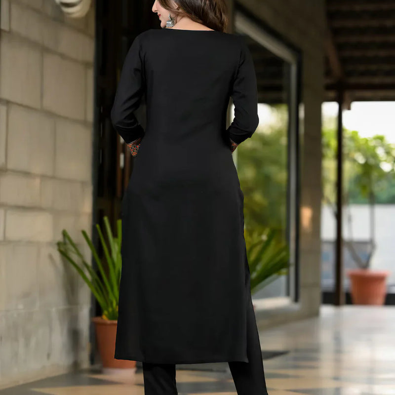 Women Viscose Rayon Kurta Pant Dupatta Set