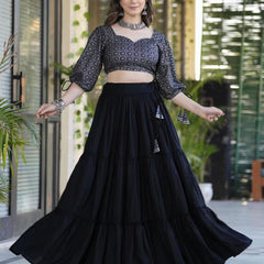 Women Flared Lehenga & Choli with Dupatta