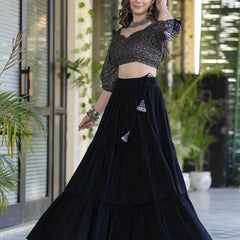 Women Flared Lehenga & Choli with Dupatta