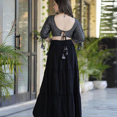 Women Flared Lehenga & Choli with Dupatta