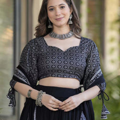 Women Flared Lehenga & Choli with Dupatta