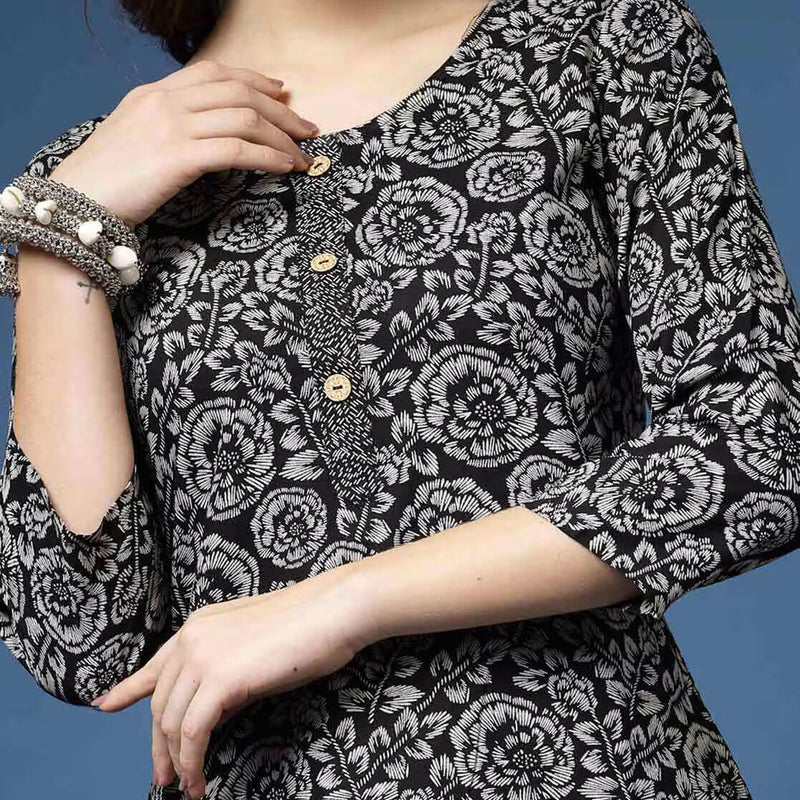 Women Floral Print Straight Kurta & Pants Set