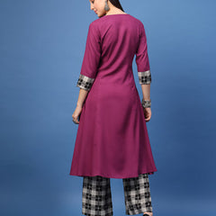 Women Straight Kurta Palazzo Set