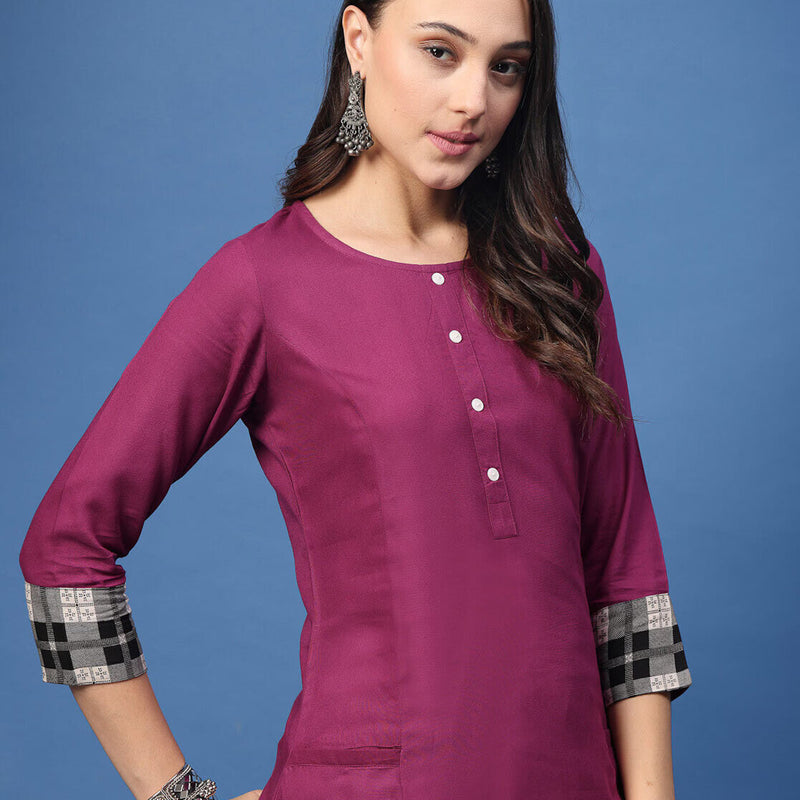Women Straight Kurta Palazzo Set