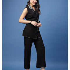 Women 2-Piece Co-Ord Set with Tie-Up Knot