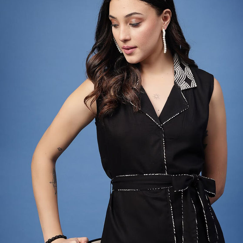 Women 2-Piece Co-Ord Set with Tie-Up Knot