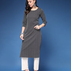 Women Striped Straight Kurta