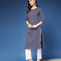 Women Striped Straight Kurta