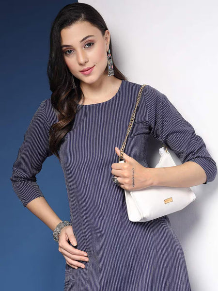 Women Striped Straight Kurta