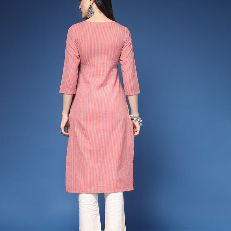 Women Striped Straight Kurta