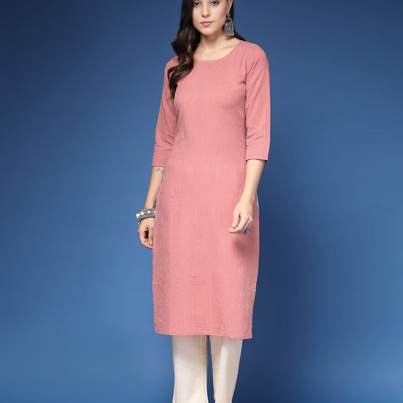 Women Striped Straight Kurta