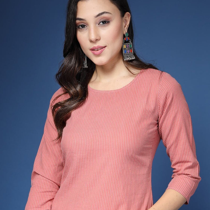 Women Striped Straight Kurta