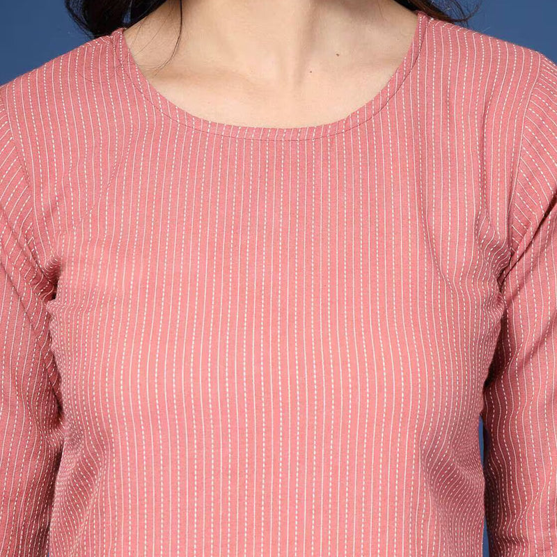 Women Striped Straight Kurta