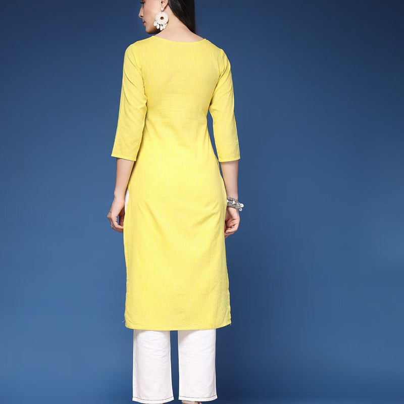 Women Striped Straight Kurta