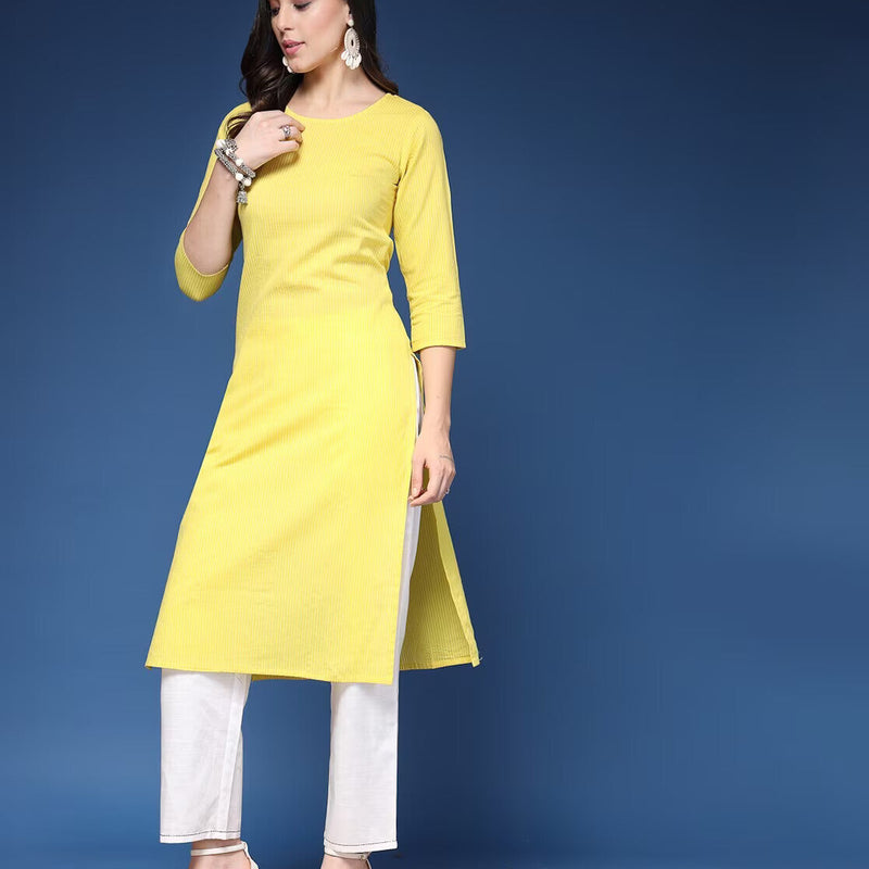 Women Striped Straight Kurta