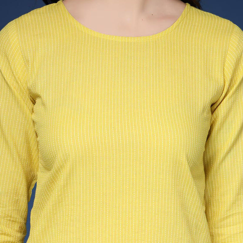 Women Striped Straight Kurta