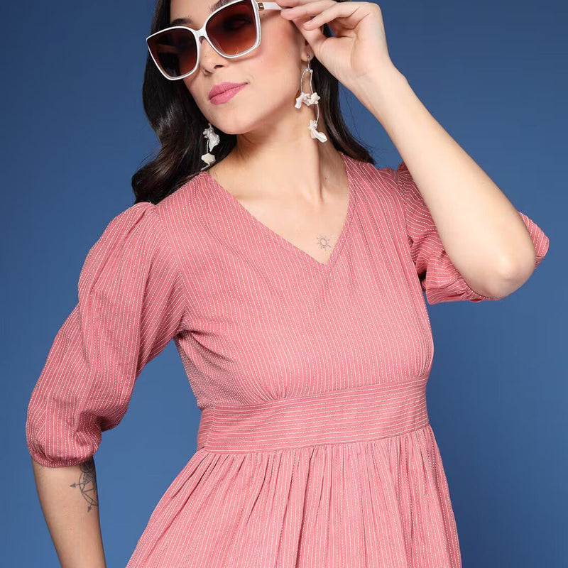 Women Striped 2-Piece Co-Ord Set