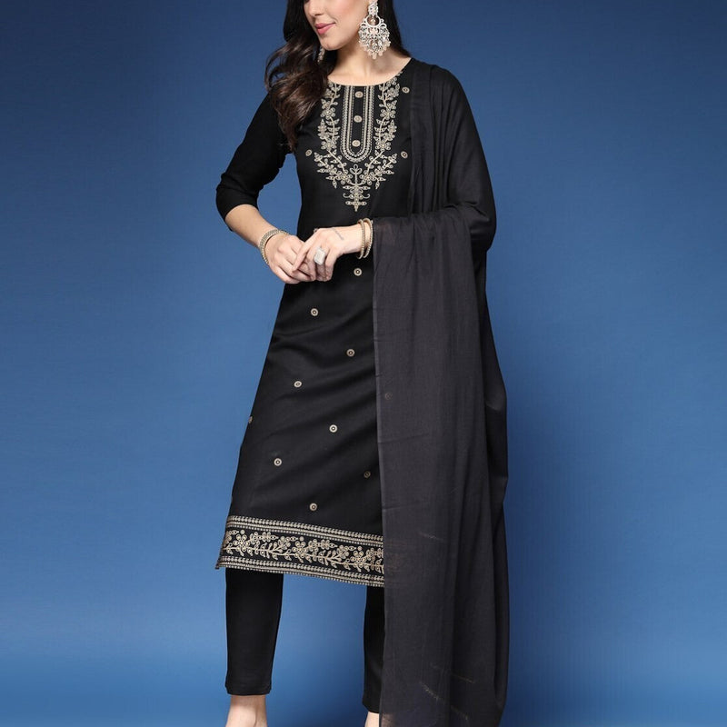Embroidery Straight Kurta Set