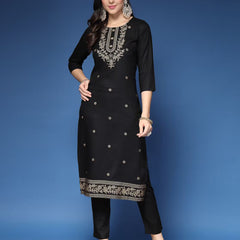 Embroidery Straight Kurta Set