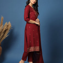 Embroidery Straight Kurta Set