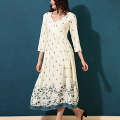 Women Floral Fit And Flare Dress