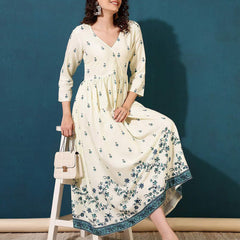 Women Floral Fit And Flare Dress