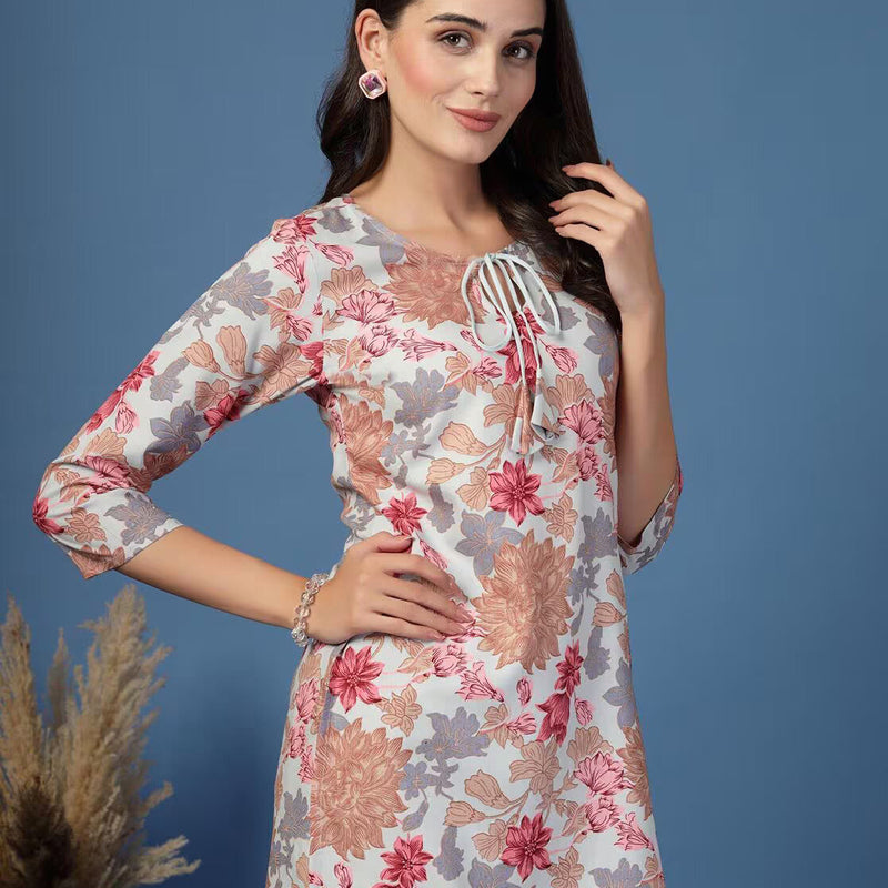 Women Floral Straight Kurta