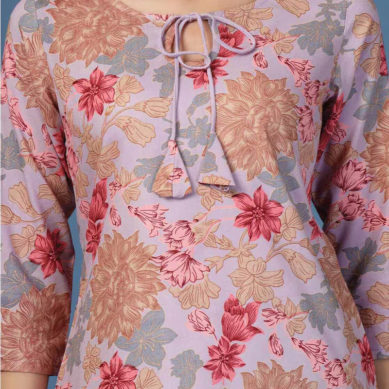 Women Floral Straight Kurta