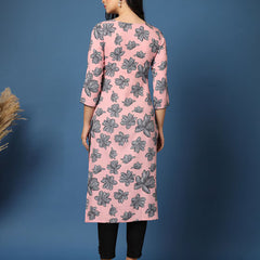 Women Floral Straight Kurta
