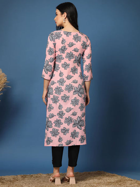 Women Floral Straight Kurta