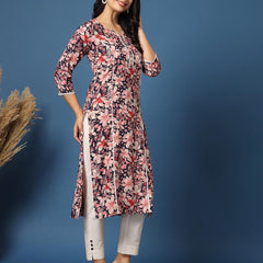 Women Floral Straight Kurta
