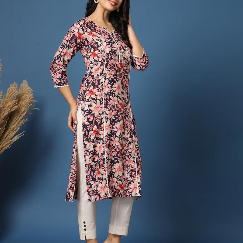 Women Floral Straight Kurta