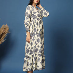 Women Floral Print Fit & Flare Dress