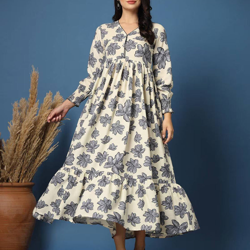 Women Floral Print Fit & Flare Dress