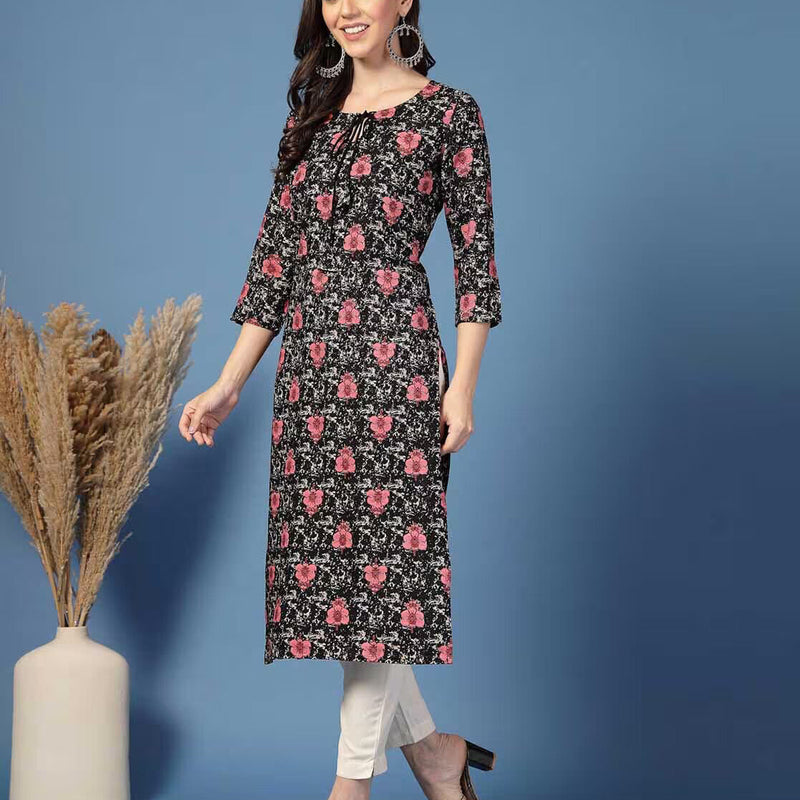 Women Floral Straight Kurta