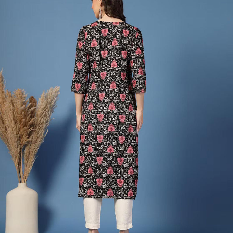 Women Floral Straight Kurta