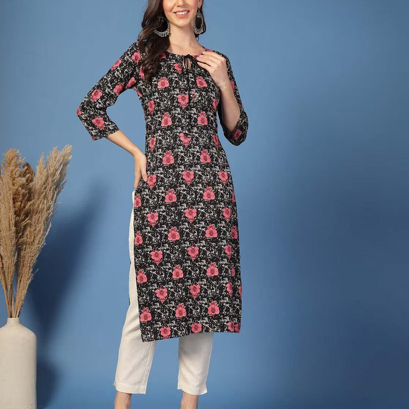 Women Floral Straight Kurta