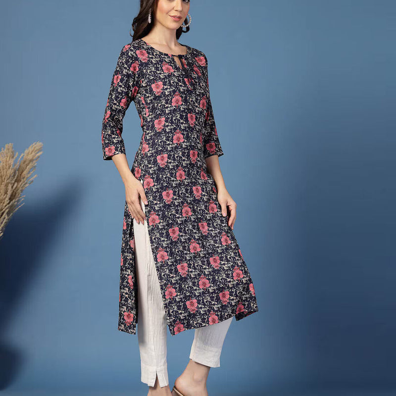 Women Floral Straight Kurta
