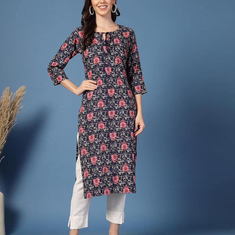 Women Floral Straight Kurta