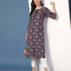 Women Floral Straight Kurta