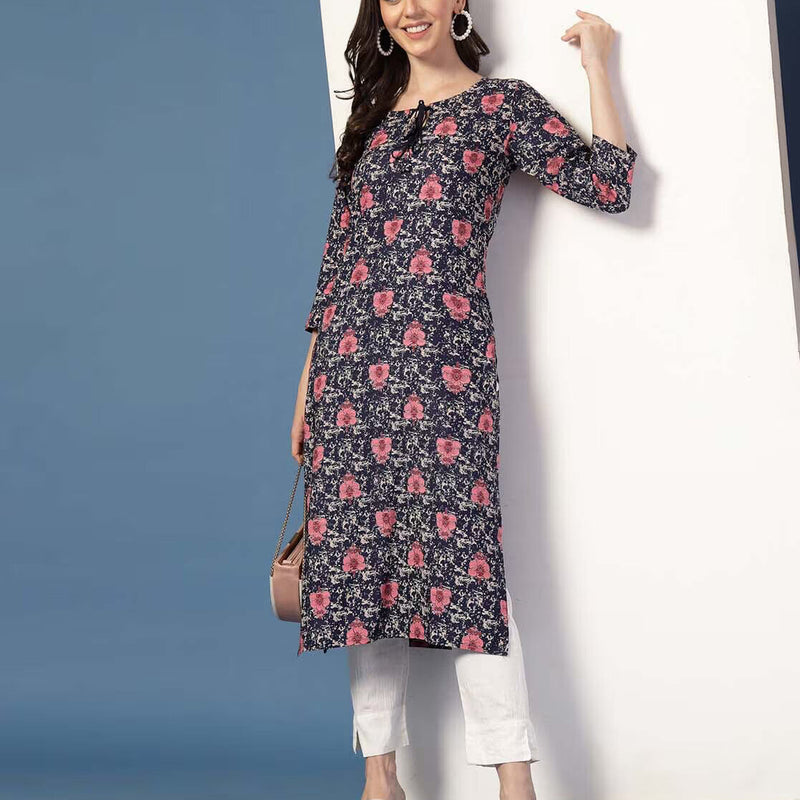 Women Floral Straight Kurta