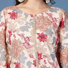 Women Floral Print A-Line Kurta Set
