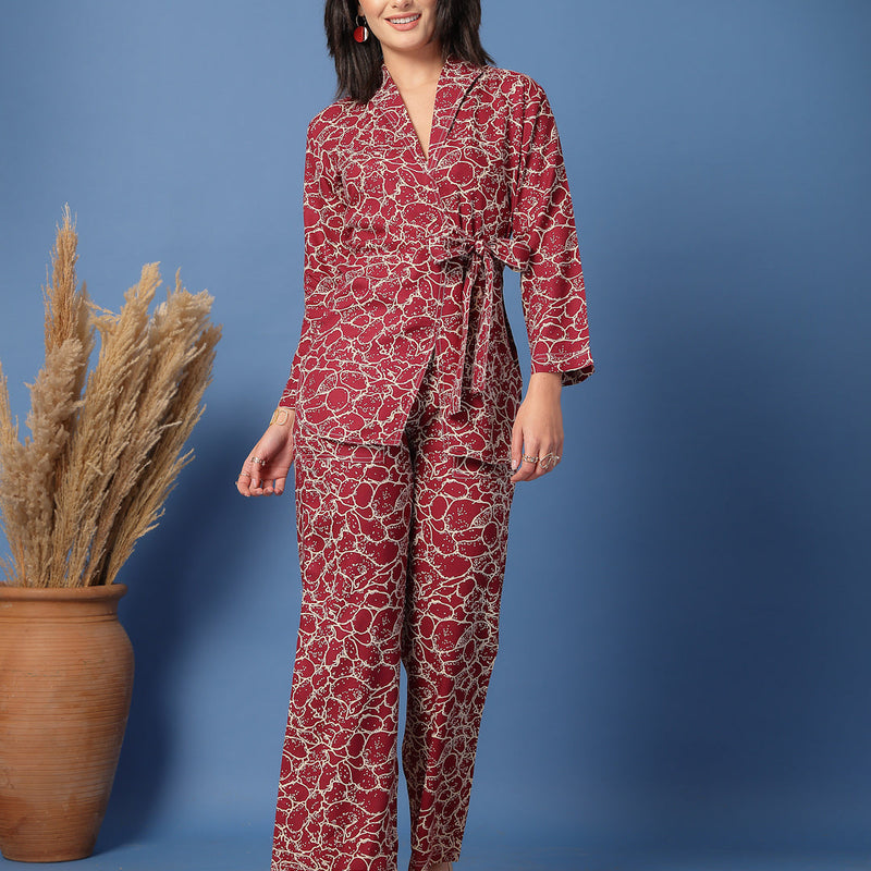 Women Printed Fashion Cord Set