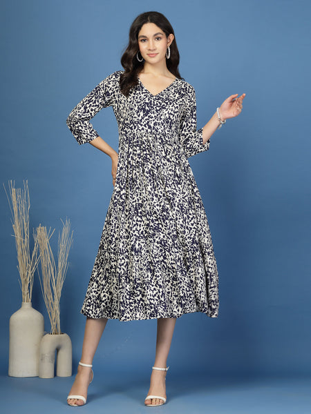 Women's Animal Print Fit & Flare Dress