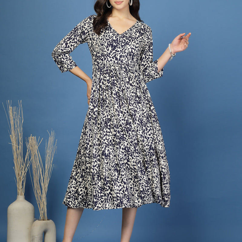 Women's Animal Print Fit & Flare Dress